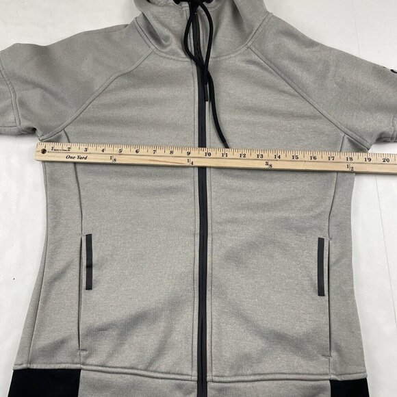 Adidas Full Zip Hoodie Sweatshirt Jacket Women’s Small Gray Thumb Holes Pockets - Picture 4 of 11